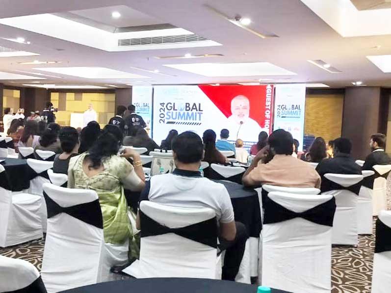 Brahmachari Girish Ji has attended and delivered inaugural address at Global Business and Education Summit 2024 at Bangalore Karnataka.