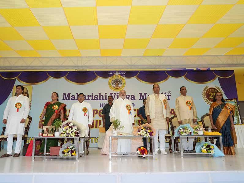 Maharishi Vidya Mandir Kondapur, Hyderabad, celebrated its Silver Jubilee Celebrations on 7th December 2024 at GMC Balayogi Athletic Stadium, Gachibowli, Hyderabad, on a grand scale.