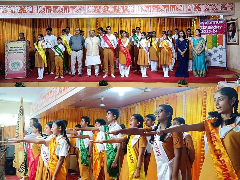 MVM Ratanpur: The investiture ceremony was held on 5 August 2023 at Maharishi Vidya Mandir Ratanpur to encourage and kindle leadership qualities in young prodigies.