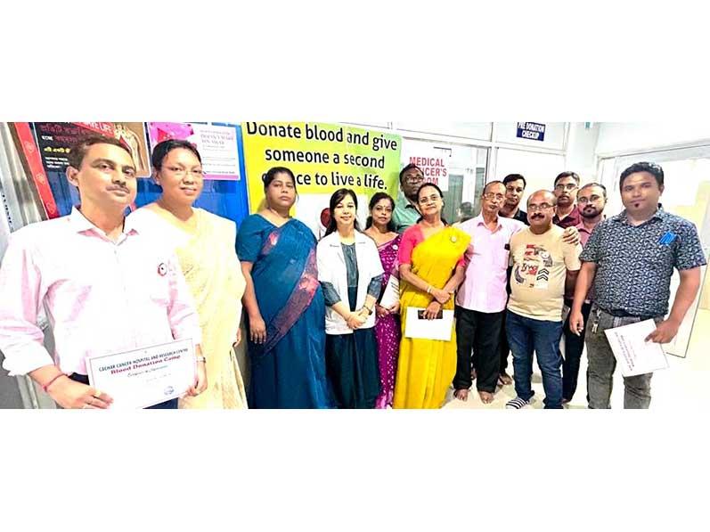 MVM Silchar: Teachers and Staff of Maharishi Vidya Mandir Silchar donated blood at Cachar Cancer Hospital on the occasion of Teachers Day.