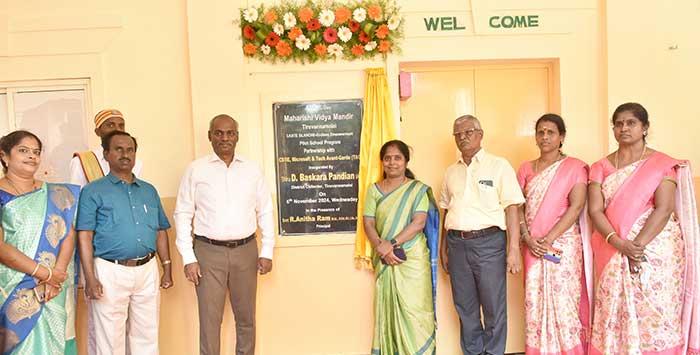 MVM Tiruvannamalai became the district only CBSE pilot school for the Hybrid Learning Programme, inaugurated by Collector D. Baskara Pandian.