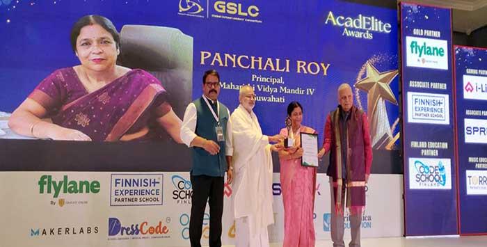 Smt. Panchali Roy, Principal, MVM-IV was conferred GSLC 
AcadElite Awards 2025 on 26th April 2025 in New Delhi for 
her impact full guidance continues to shape a progressive, 
disciplined and thriving learning community. She also was 
conferred Rabindra Nath Tagore National Awards for her 
immense contribution in the field of education in the region at 
function organised by Education Excellence Conclave on 17th 
May, 2025 at Taj Vivanta, Guwahati, Assam.