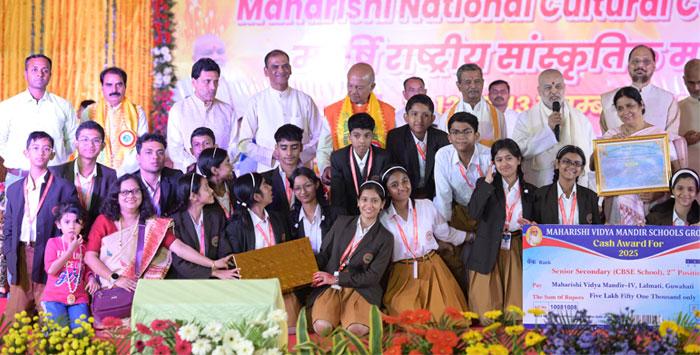 Principal of MVM Guwahati-IV Senior Secondary School got got 2nd Prize on the occasion of Maharishi National Cultural Celebration 2025.